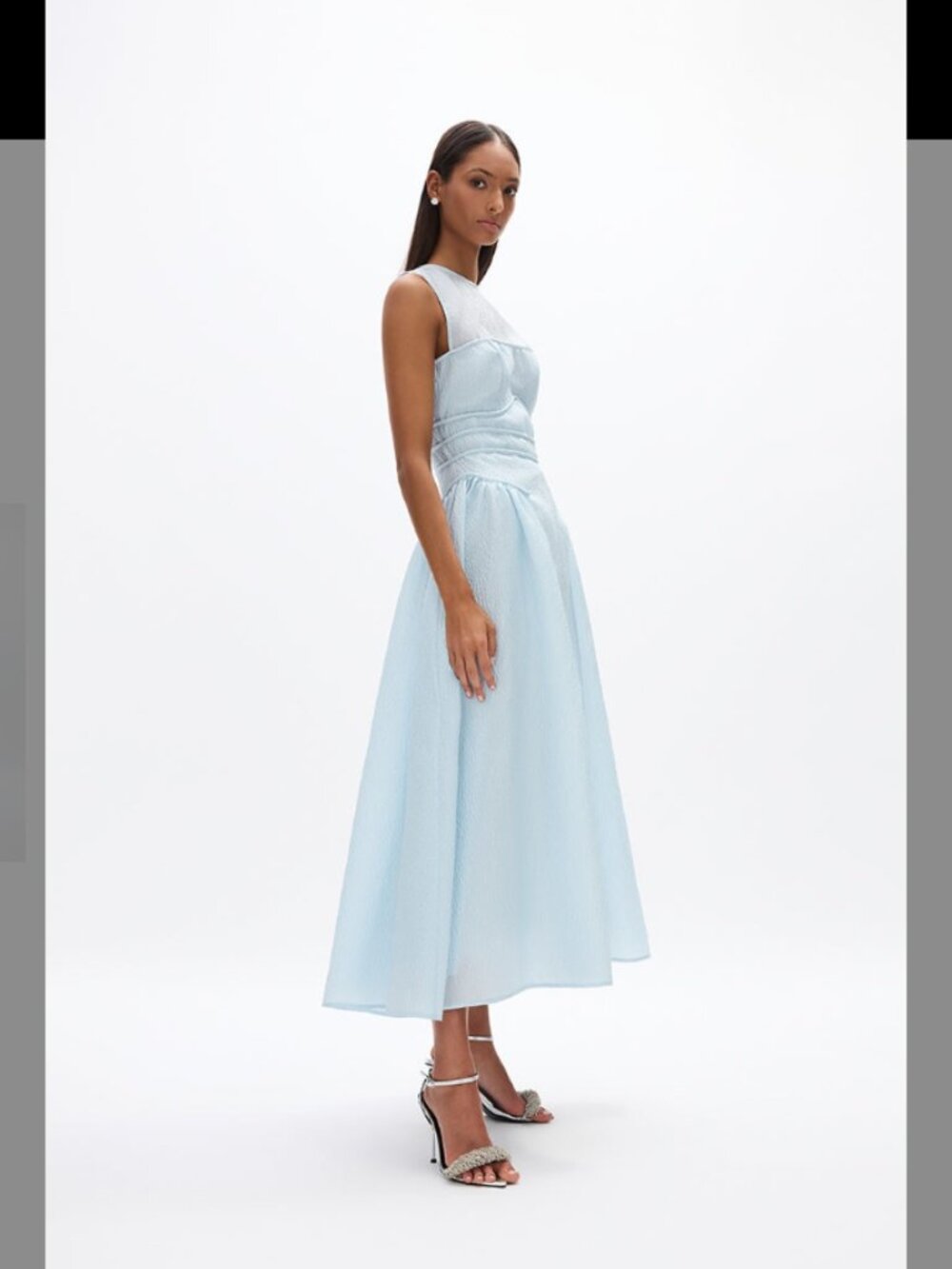 Rachel Gilbert Sophia Dress Sky Blue Sleeveless Midi Dress Elegant NWT - Picture 5 of 6